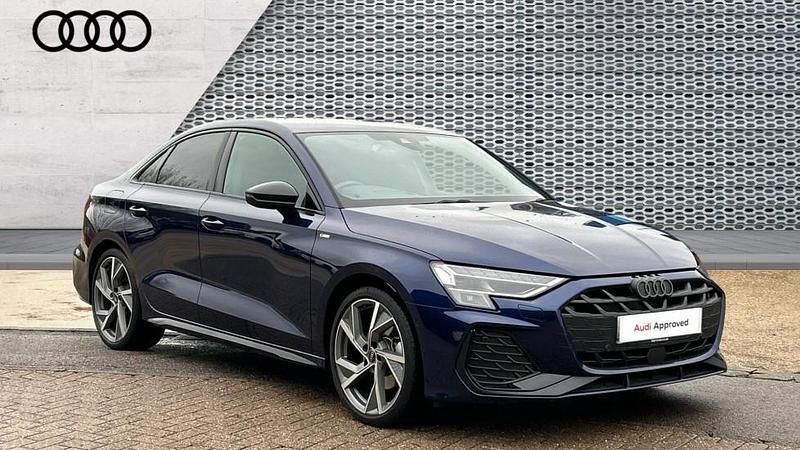 Used Audi A3 Black Edition 150 HP (110 kW) 2025 Blue Sedan