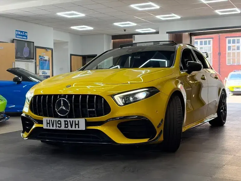 Used Mercedes A35 AMG Premium Plus 2019 Yellow Hatchback