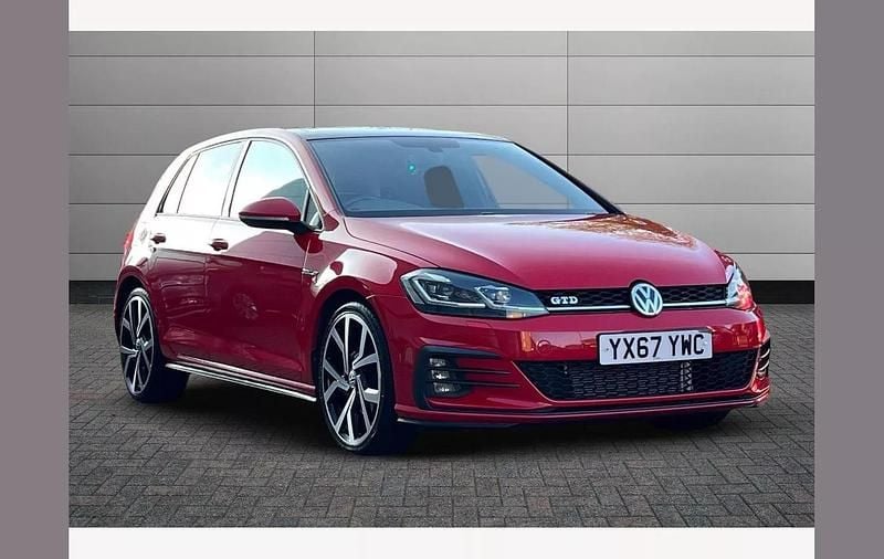 Red Used 2017 VW Golf VII GTD Hatchback | £14,490 (Fair price) - Image 1/3