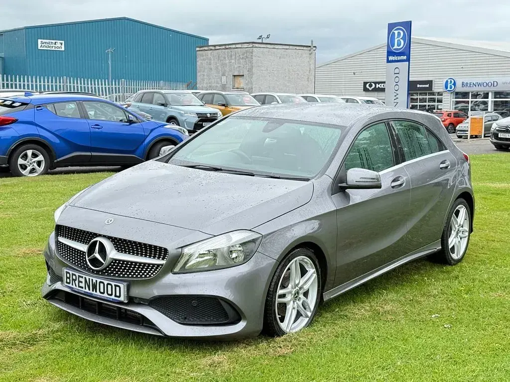 Used Mercedes A200 AMG line 136 HP (100 kW) 2017 Grey Hatchback