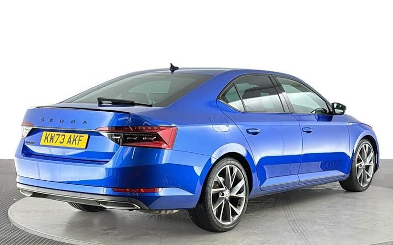 Used Skoda Superb SportlinePlus 190 HP (139 kW) 2023 Blue Hatchback