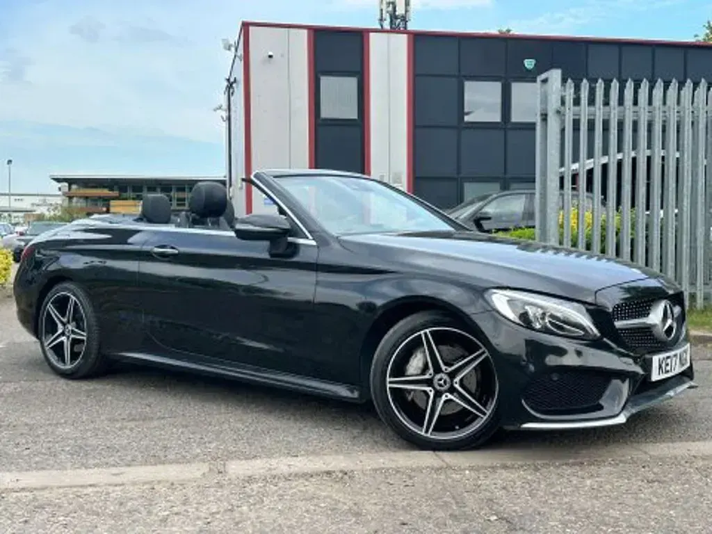 Used Mercedes C220 AMG line 2017 Black Cabriolet