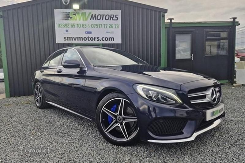 Blue Used 2017 Mercedes C220 AMG line Sedan | £14,495 (Fair price) - Image 1/1