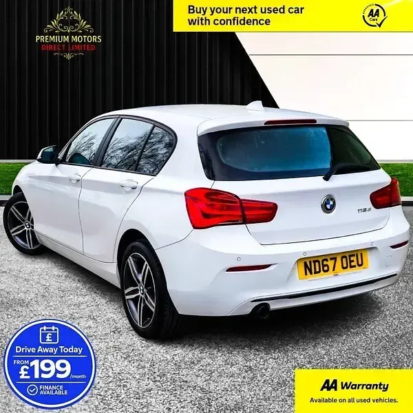 Used BMW 118 Sport Line 2017 White Hatchback