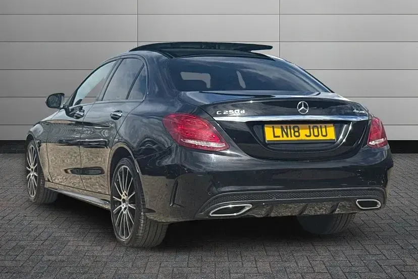 Used Mercedes C250 AMG line 201 HP (147 kW) 2018 Black Sedan