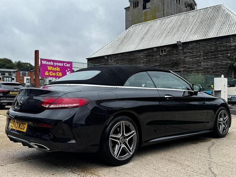 Used Mercedes C200 AMG line 2021 Black Cabriolet