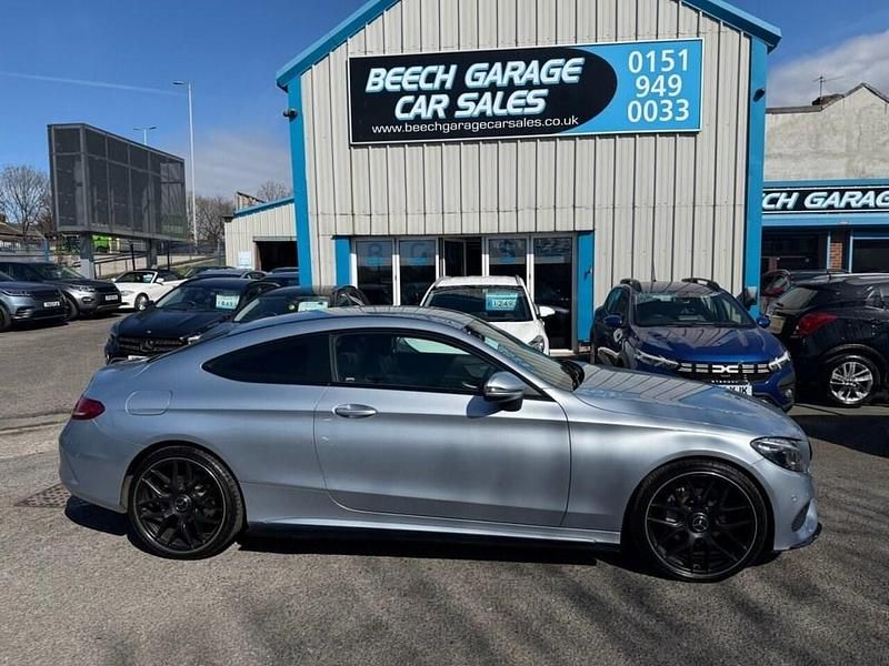 Used Mercedes C220 AMG line 170 HP (125 kW) 2016 Silver Coupe