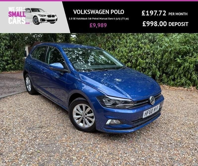 Blue Used 2018 VW Polo SE Hatchback | £9,989 (Fair price) - Image 1/3