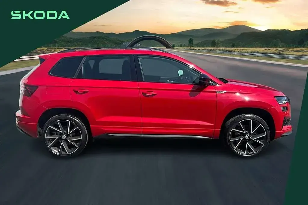 Used Skoda Karoq SportLine 150 HP (110 kW) 2023 Velvet red metallic SUV