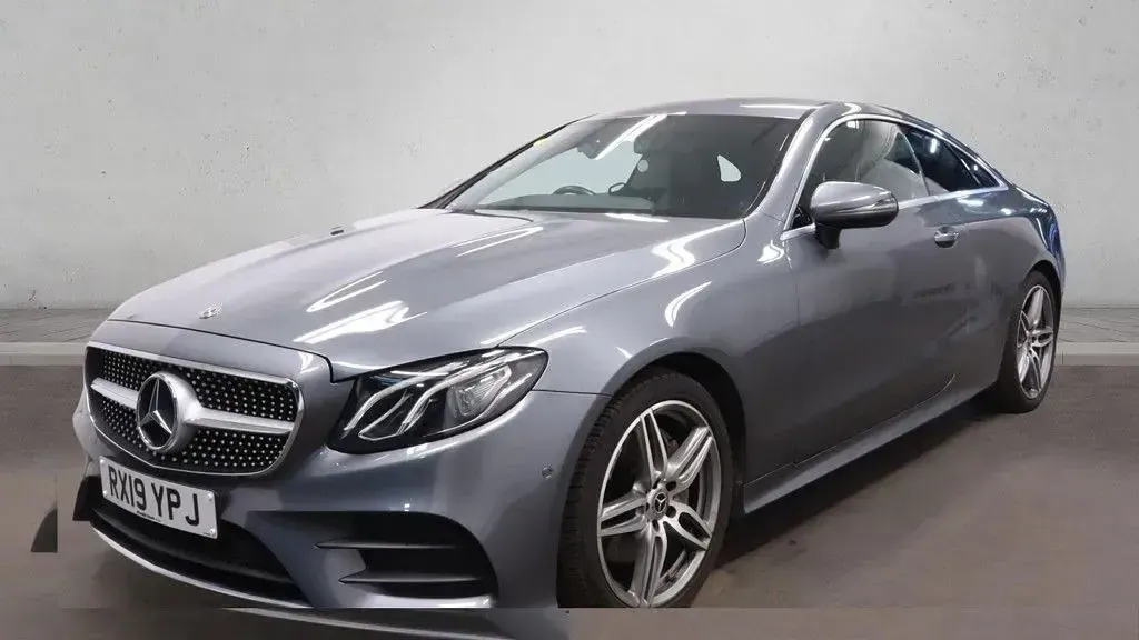 Used Mercedes E220 AMG line 194 HP (142 kW) 2019 Grey Coupe