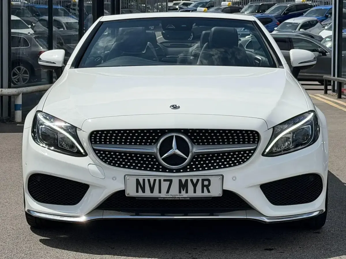 Used Mercedes C250 AMG line 201 HP (147 kW) 2017 White Cabriolet