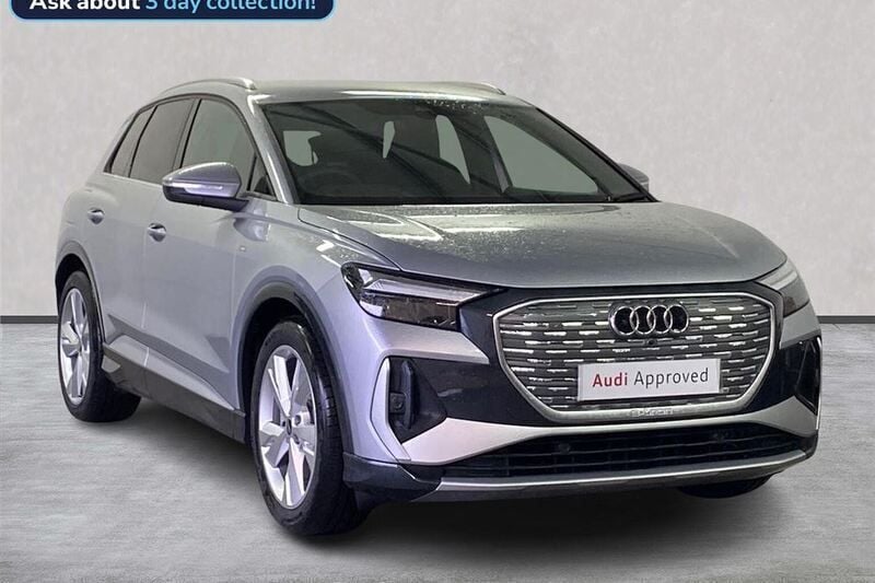 Silver Used 2025 Audi Q4 e-tron S-Line SUV | £37,686 (Fair price) - Image 1/4