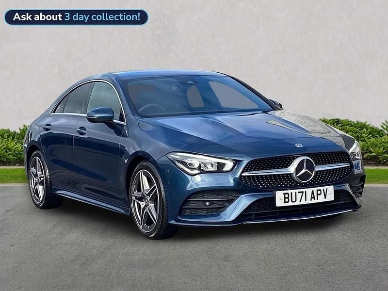 Blue Used 2021 Mercedes CLA200 AMG line Coupe | £21,293 (Fair price) - Image 1/4