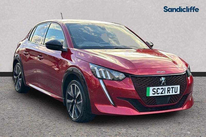 Used Peugeot e-208 Premium 100 kW (136 HP) 2021 Red Hatchback