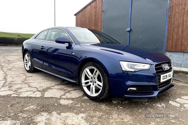Used Audi A5 S-Line 190 HP (139 kW) 2015 Blue Coupe