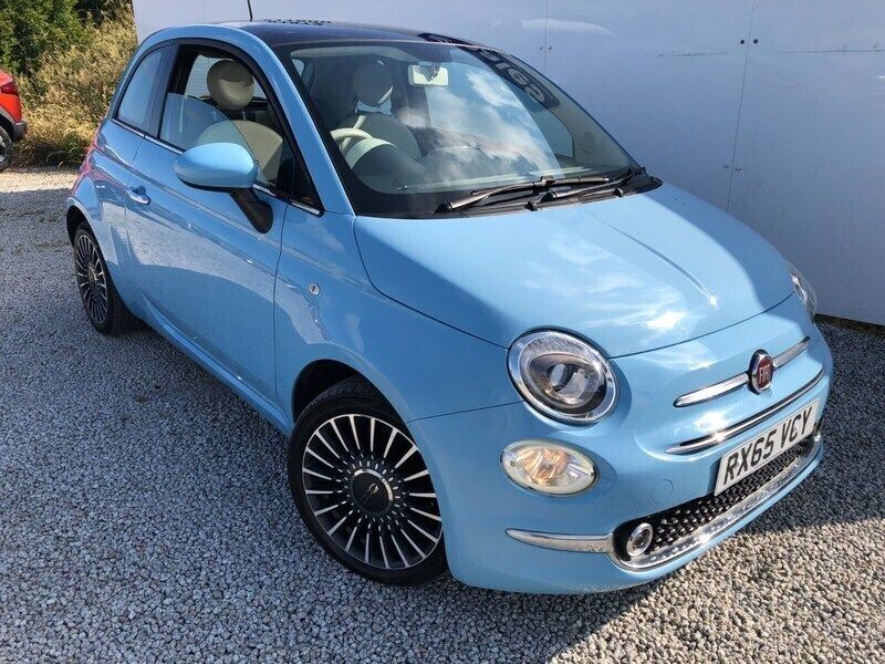 Blue Used 2015 Fiat 500 Lounge Hatchback | £5,497 (Fair price) - Image 1/4