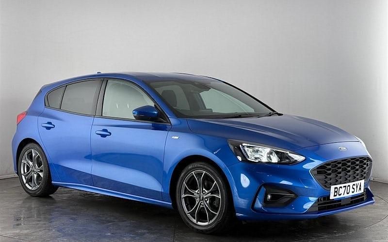 Blue Used 2021 Ford Focus ST-Line Hatchback | £11,750 (Good price) - Image 1/3