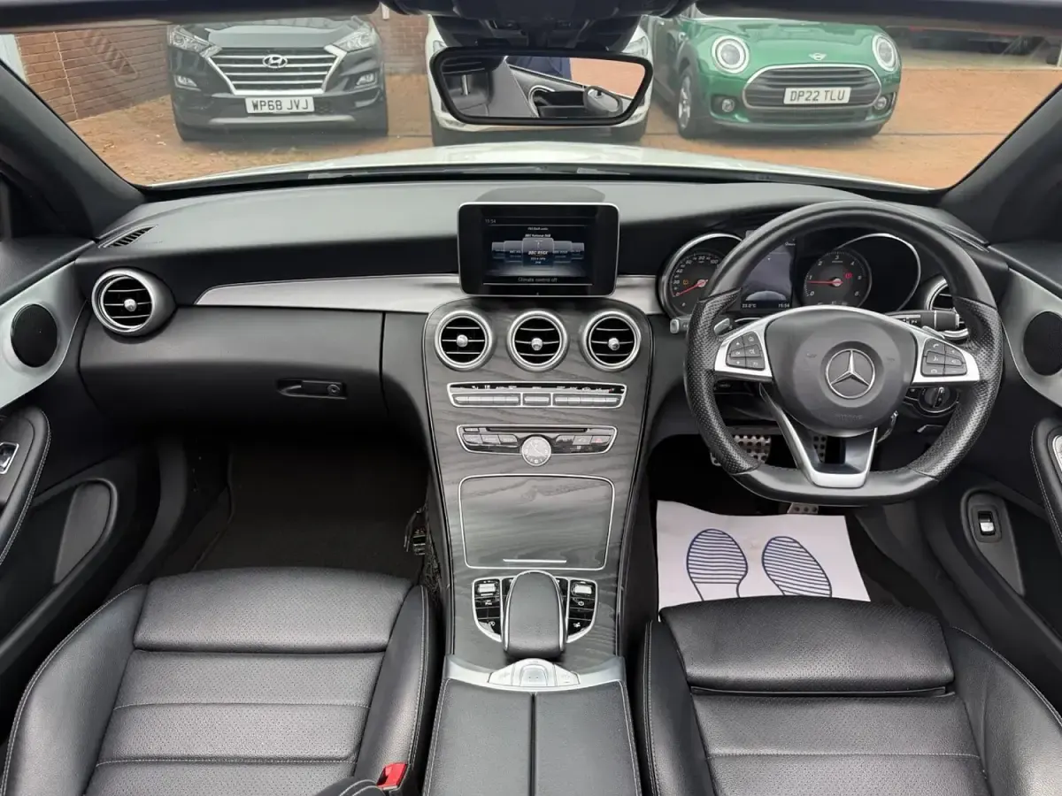 Used Mercedes C220 AMG line 2018 White Cabriolet