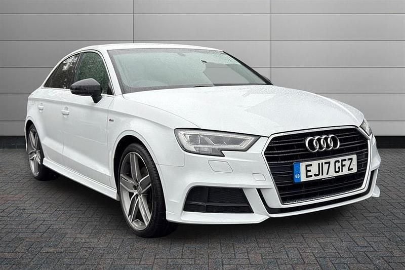 Glacier white Used 2017 Audi A3 S-Line Sedan | £17,150 (Expensive) - Image 1/4