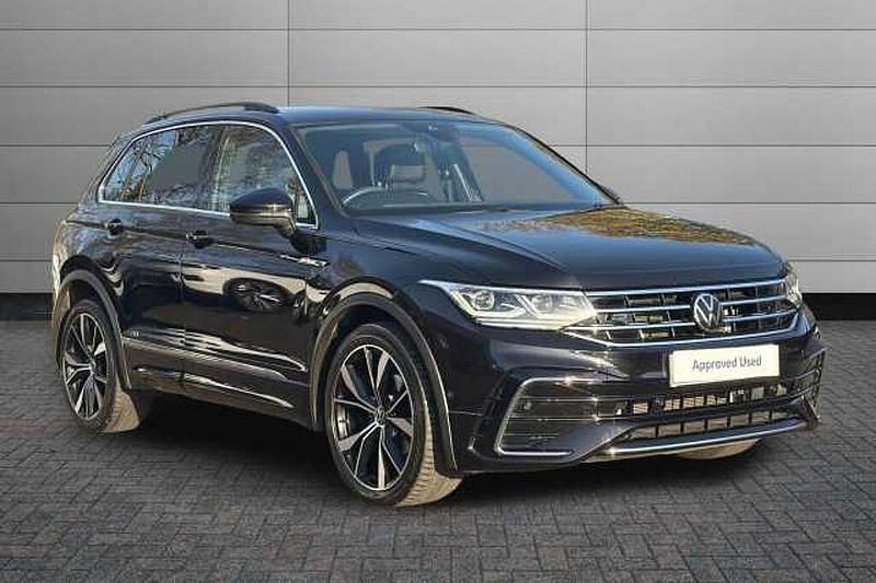 Black Used 2022 VW Tiguan R-line SUV | £26,395 (Fair price) - Image 1/4