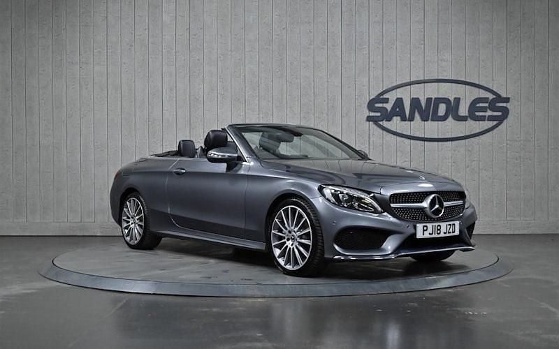 Used Mercedes C200 AMG line 184 HP (135 kW) 2018 Grey Cabriolet