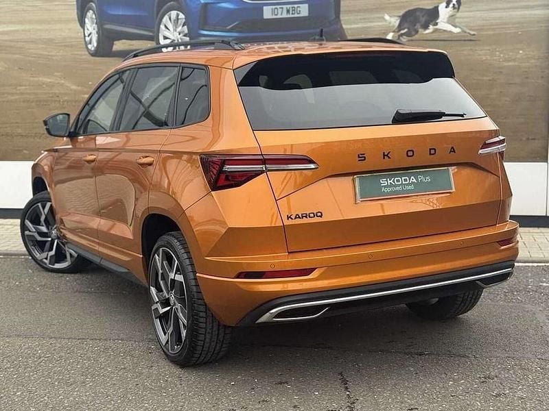 Used Skoda Karoq SportLine 150 HP (110 kW) 2024 Phoenix orange metallic SUV