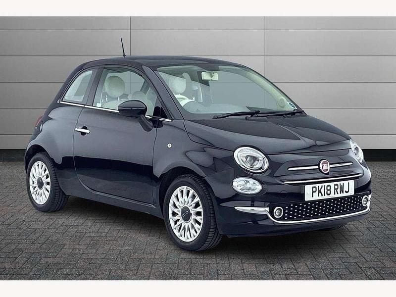 Black Used 2018 Fiat 500 Lounge Hatchback | £8,290 (Fair price) - Image 1/3
