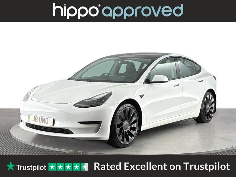 White Used 2020 Tesla Model 3 Performance Sedan | £15,700 (Fair price) - Image 1/4