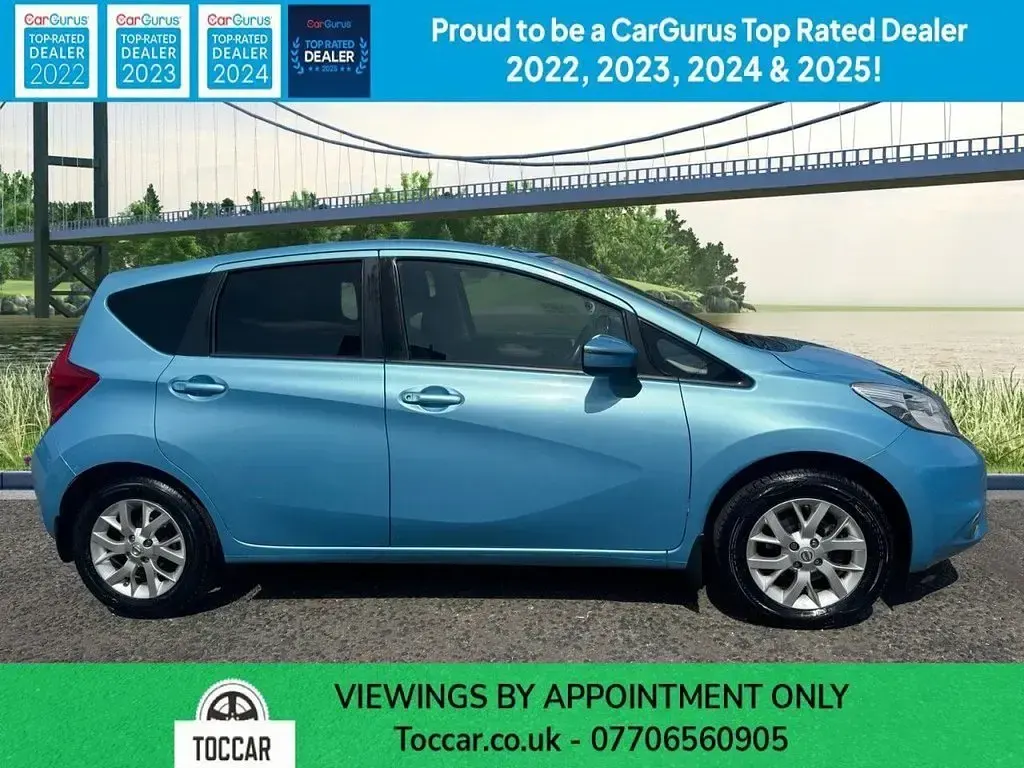Used Nissan Note Acenta 80 HP (58 kW) 2017 Blue Hatchback
