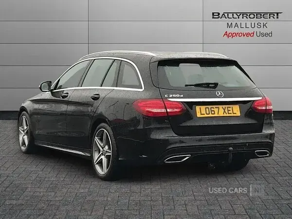 Used Mercedes C250 AMG line 204 HP (150 kW) 2017 Black Estate