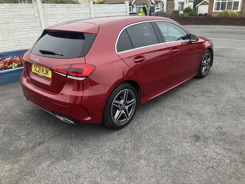 Used Mercedes A180 AMG line 136 HP (100 kW) 2021 Red Hatchback