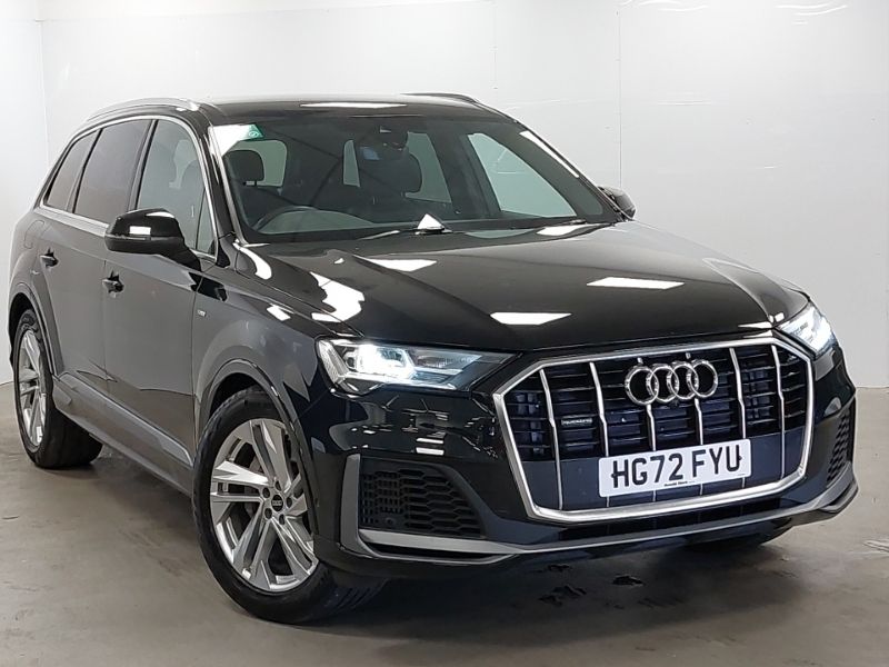 Black Used 2022 Audi Q7 S-Line SUV | £38,498 (Fair price) - Image 1/4