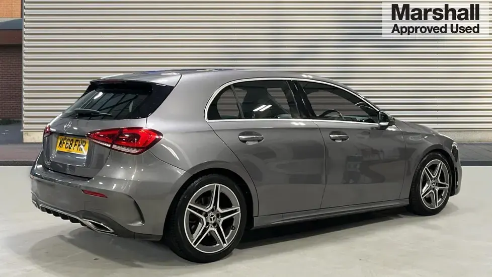 Used Mercedes A200 AMG line 163 HP (119 kW) 2018 Grey Hatchback