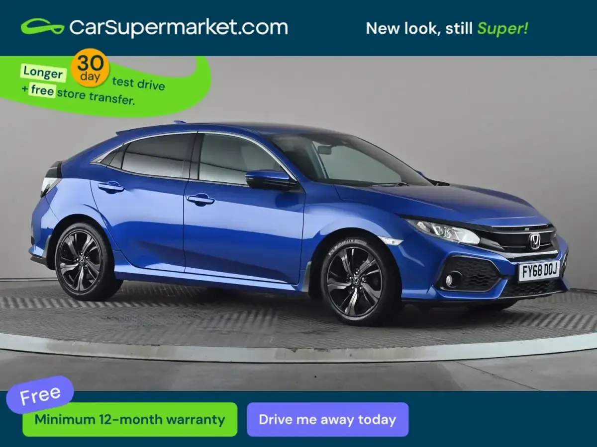Begagnad Honda Civic SR 2018 Blå Halvkombi