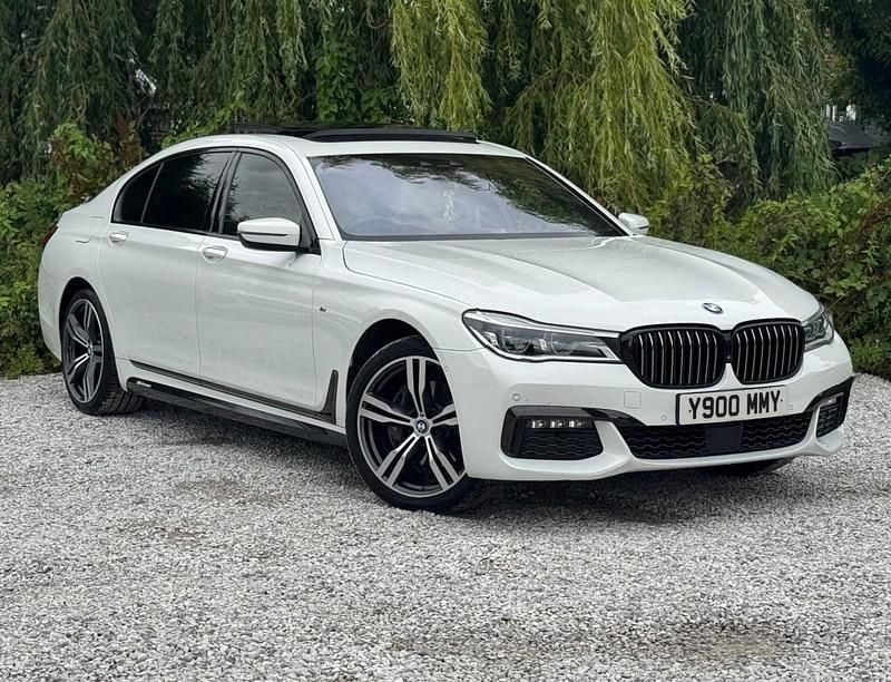White Used 2016 BMW 740L M Sport Sedan | £22,995 (Fair price) - Image 1/4
