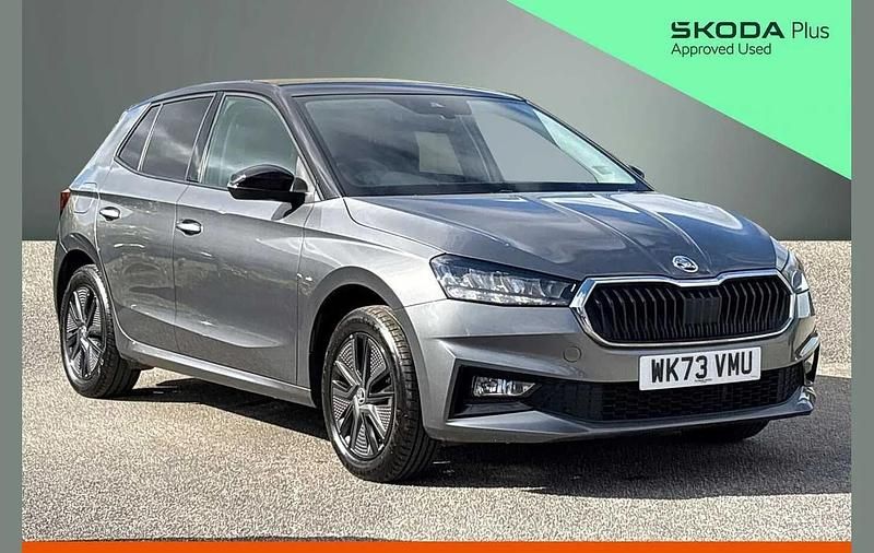 Used Skoda Fabia Colour Edition 94 HP (69 kW) 2023 Graphite grey metallic body / black magic pearl effect roof Hatchback