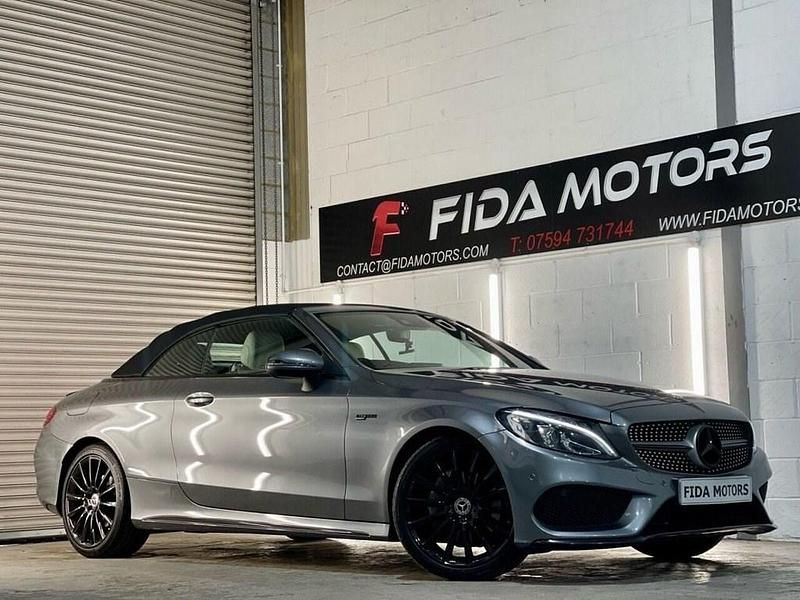 Used Mercedes C220 AMG line 170 HP (125 kW) 2017 Grey Cabriolet
