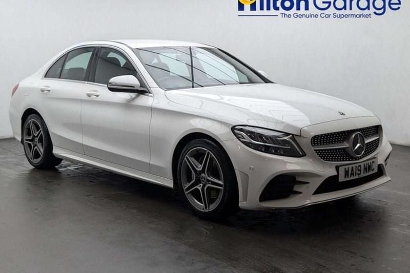Used Mercedes C200 AMG line 198 HP (145 kW) 2019 White Sedan