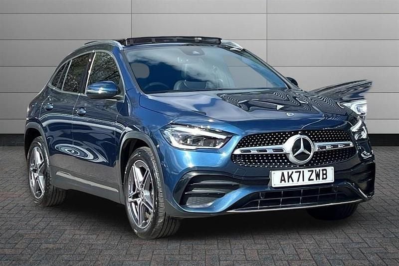 Used Mercedes GLA250 Premium Plus 218 HP (160 kW) 2021 Denim blue SUV