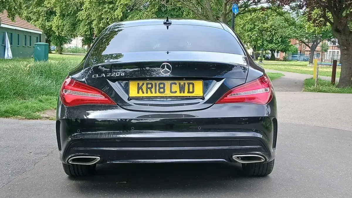 Used Mercedes CLA220 AMG line 177 HP (130 kW) 2018 Black Coupe
