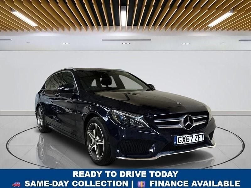 Used Mercedes C350 AMG line 293 HP (215 kW) 2017 Blue Estate