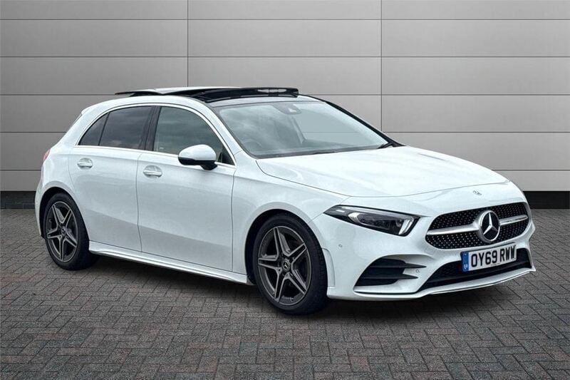 White Used 2019 Mercedes A180 AMG Line Premium Plus Hatchback | £19,995 (Expensive) - Image 1/2