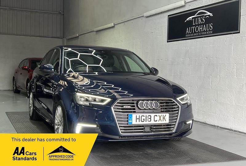 Blue Used 2018 Audi A3 Sportback e-tron Advanced Sedan | £10,895 (Fair price) - Image 1/4
