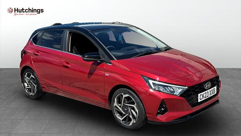 Red Used 2023 Hyundai i20 Ultimate Hatchback | £15,995 (Fair price) - Image 1/4