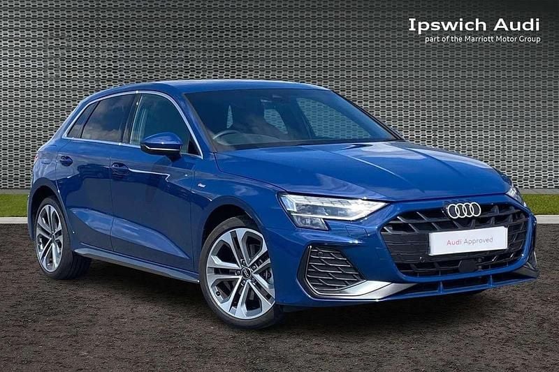 Blue Used 2025 Audi A3 e-tron S-Line Hatchback | £32,856 (Expensive) - Image 1/4