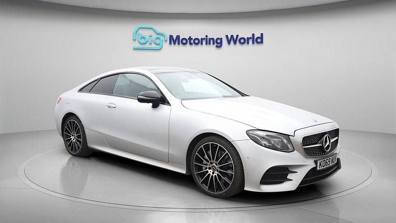 Used Mercedes E350 AMG line 313 HP (230 kW) 2020 Silver Coupe