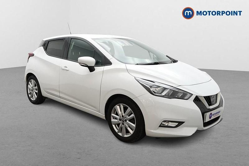White Used 2020 Nissan Micra Acenta Hatchback | £9,649 (Fair price) - Image 1/4
