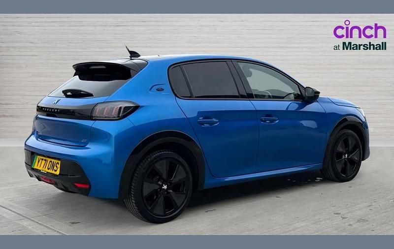 Used Peugeot e-208 Premium 100 kW (136 HP) 2021 Blue Hatchback