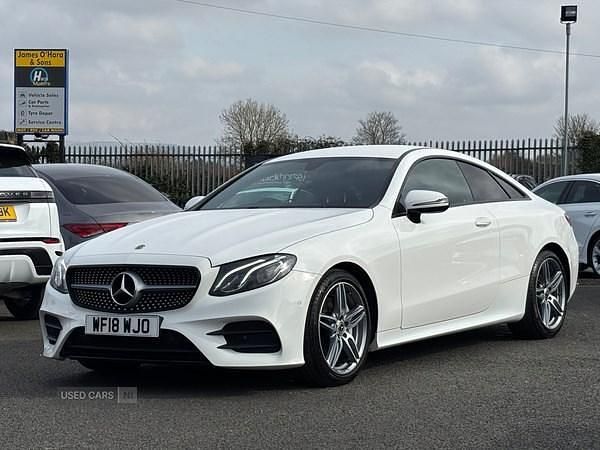 Used Mercedes E220 AMG line 2018 White Coupe