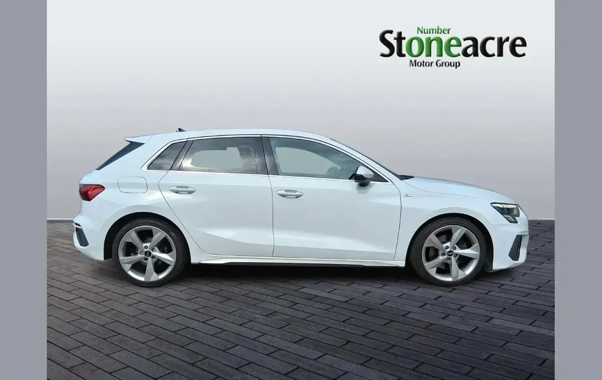 Used Audi A3 S-Line 150 HP (110 kW) 2021 White Sedan